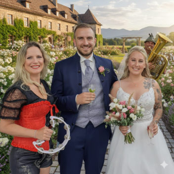 brautpaar hochzeit partyduo